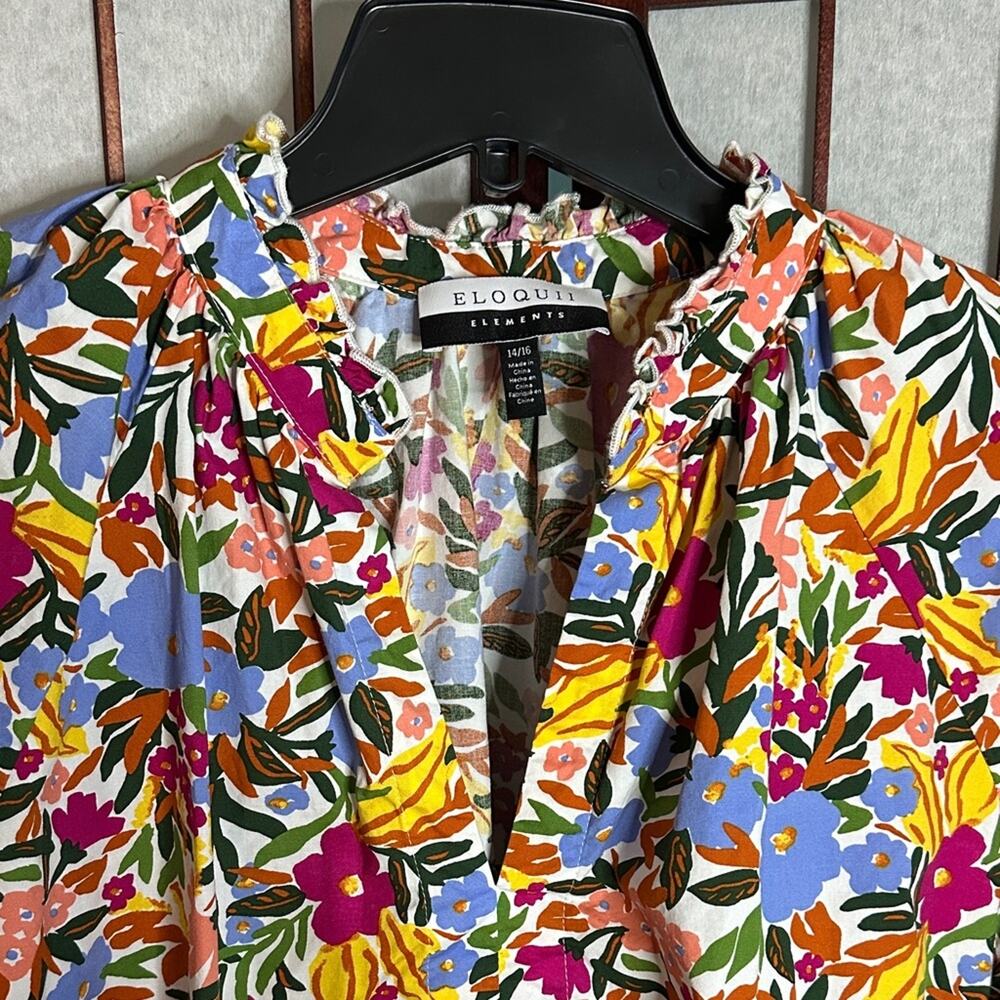 Eloquii Floral Midi Dress - Multicolor - Picture 8 of 8